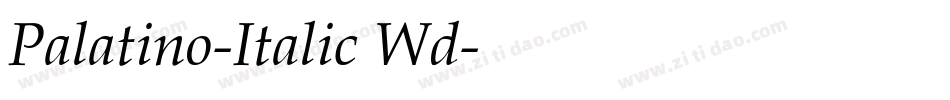 Palatino-Italic Wd字体转换